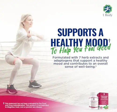 1 Body Adaptogen Complex Supplement with Ashwagandha - TrustMedUSA