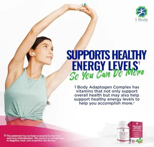 1 Body Adaptogen Complex Supplement with Ashwagandha - TrustMedUSA