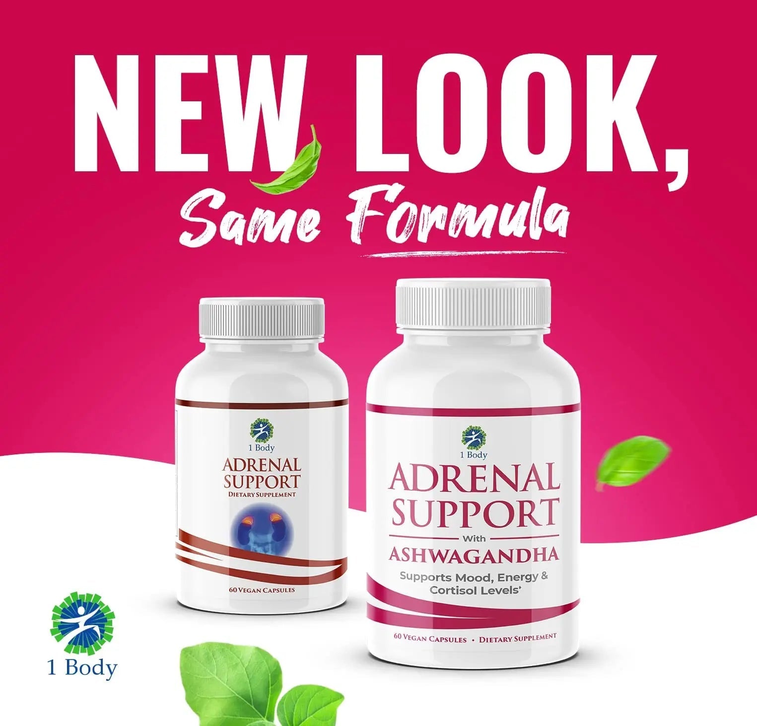 1 Body Adaptogen Complex Supplement with Ashwagandha - 60 Vegan Cap - TrustMedUSA