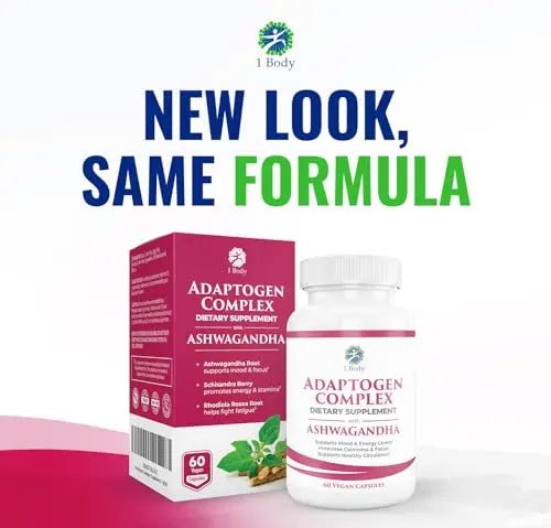 1 Body Adaptogen Complex Supplement with Ashwagandha - TrustMedUSA