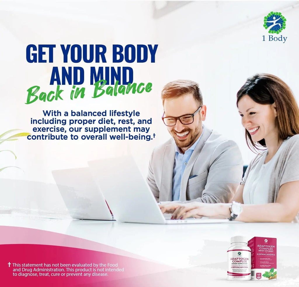 1 Body Adaptogen Complex with Ashwagandha - TrustMedUSA