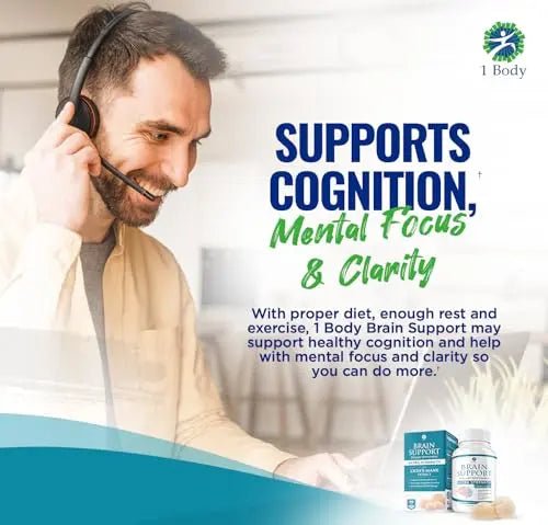 1 Body Brain Supplements for Memory and Focus - Support Healthy Brain - TrustMedUSA