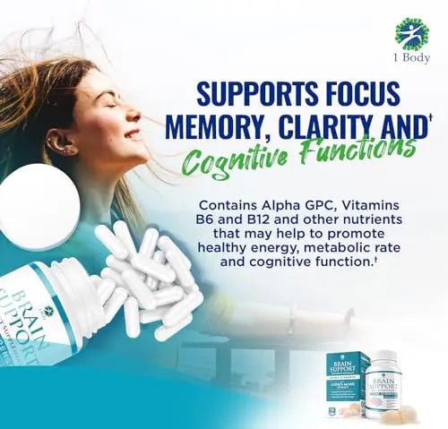 1 Body Brain Supplements for Memory and Focus - Support Healthy Brain - TrustMedUSA