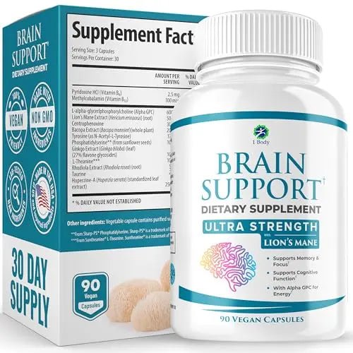 1 Body Brain Supplements for Memory and Focus - Support Healthy Brain - TrustMedUSA