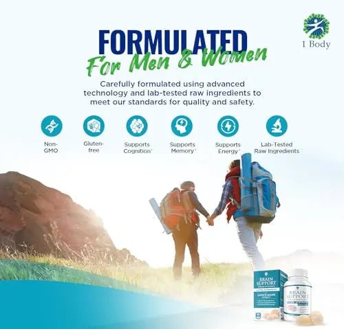 1 Body Brain Supplements for Memory and Focus - Support Healthy Brain - TrustMedUSA
