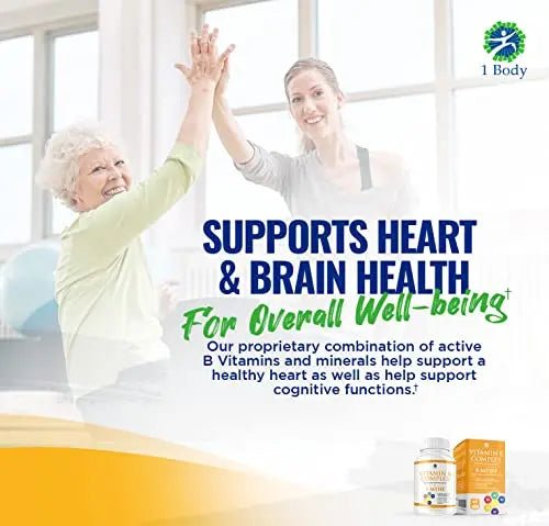 1 Body Vitamin B Complex – 5-MTHF Folate with B1, B2, B5, B6 - TrustMedUSA