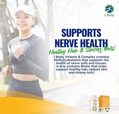 1 Body Vitamin B Complex – 5-MTHF Folate with B1, B2, B5, B6 - TrustMedUSA