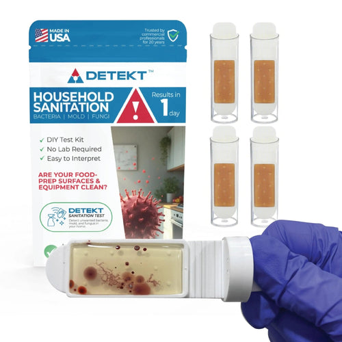 1 Home, Kitchen, & Appliance Microbial Growth Test Kit – Simple DIY Screening for Bacteria, Mold, & Fungus – Know Your Home is Clean – Made in USA (1 Kit = 4 Bac + 4 Mold Tests) - Maple Wellness Supplements