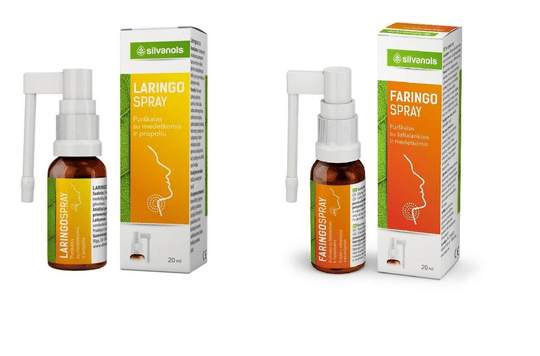 1 x FARINGO SPRAY 1 x LARINGO SPRAY 2x20ml Pharyngitis Sore Throat Antiseptic - TrustMedUSA