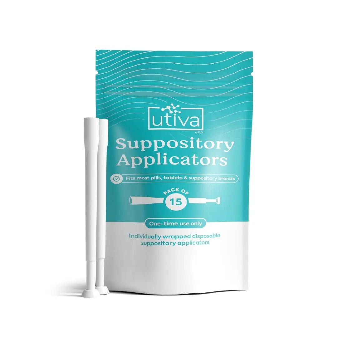 10% Bundle Utiva Boric Acid - 600mg 30-Boric Acid Vaginal Suppositories to Lower pH and Support Vaginal Health + Utiva Suppository Applicators – Hygienic Individually Wrapped 15 Vaginal Applicators - TrustMedUSA
