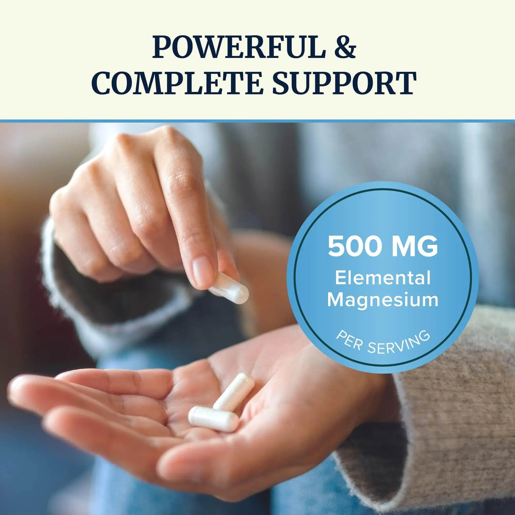 10 in 1 Magnesium Complex Supplement 500MG | Magnesium Citrate, Mag Glycinate, Malate & More | High Absorption Mag Complex with Vitamin B6 | Bone, Muscle & Heart Health Support | Non-GMO | 60 Ct. - TrustMedUSA