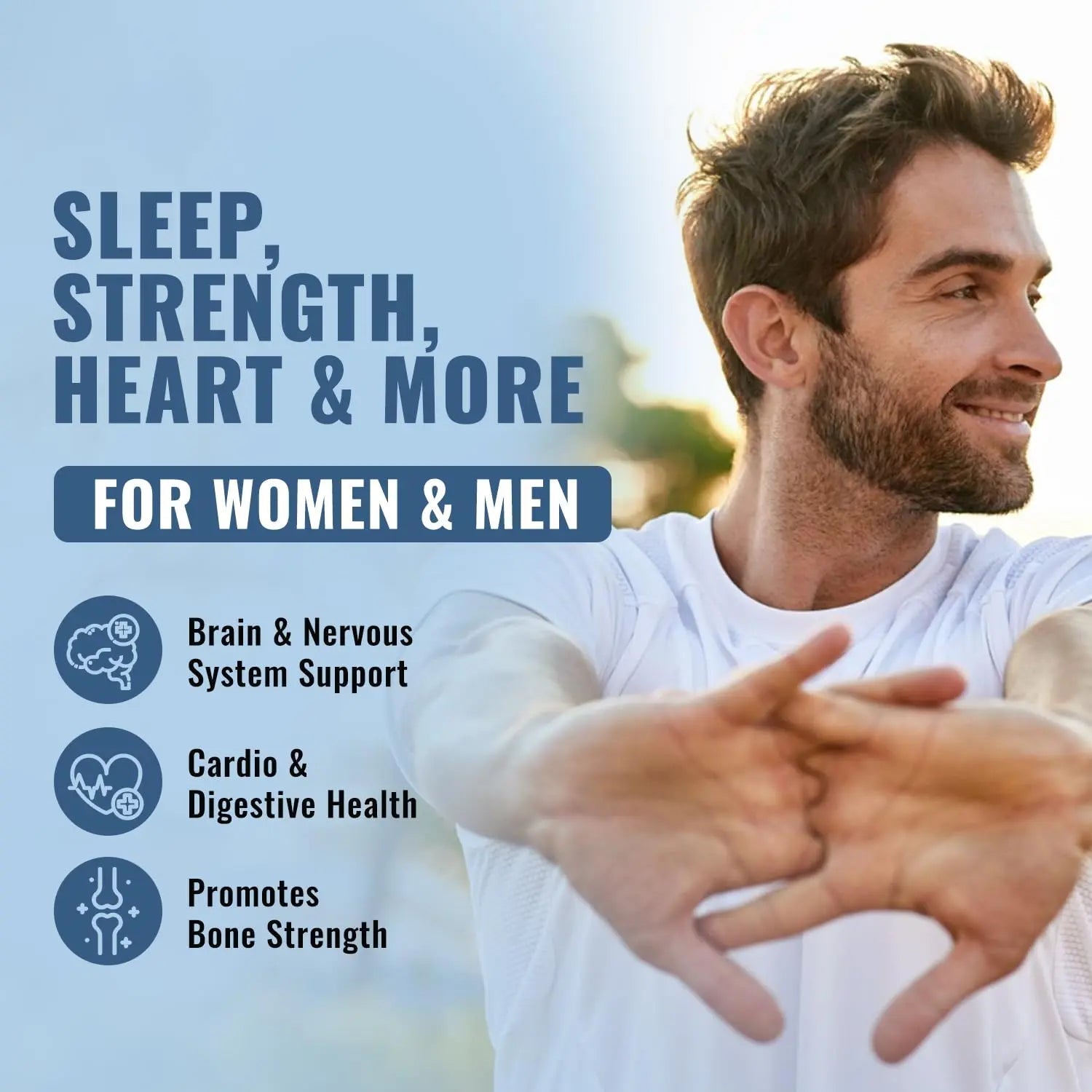 10-in-1 Magnesium Supplement 500 mg | High Absorption Magnesium Complex with Mag Glycinate, Citrate, Vitamin B6 Magnesium for Sleep, Muscle, Bone & Heart Health, Vegan & Gluten-Free, 45 Day Supply - TrustMedUSA