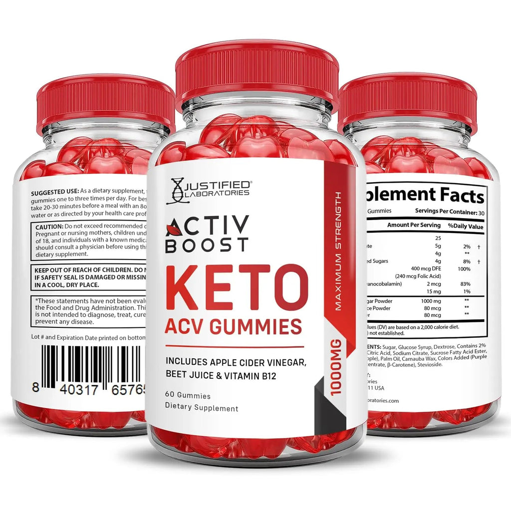 (10 Pack) Activboost Keto ACV Gummies Advanced Formula 1000MG Active Boost Keto - TrustMedUSA