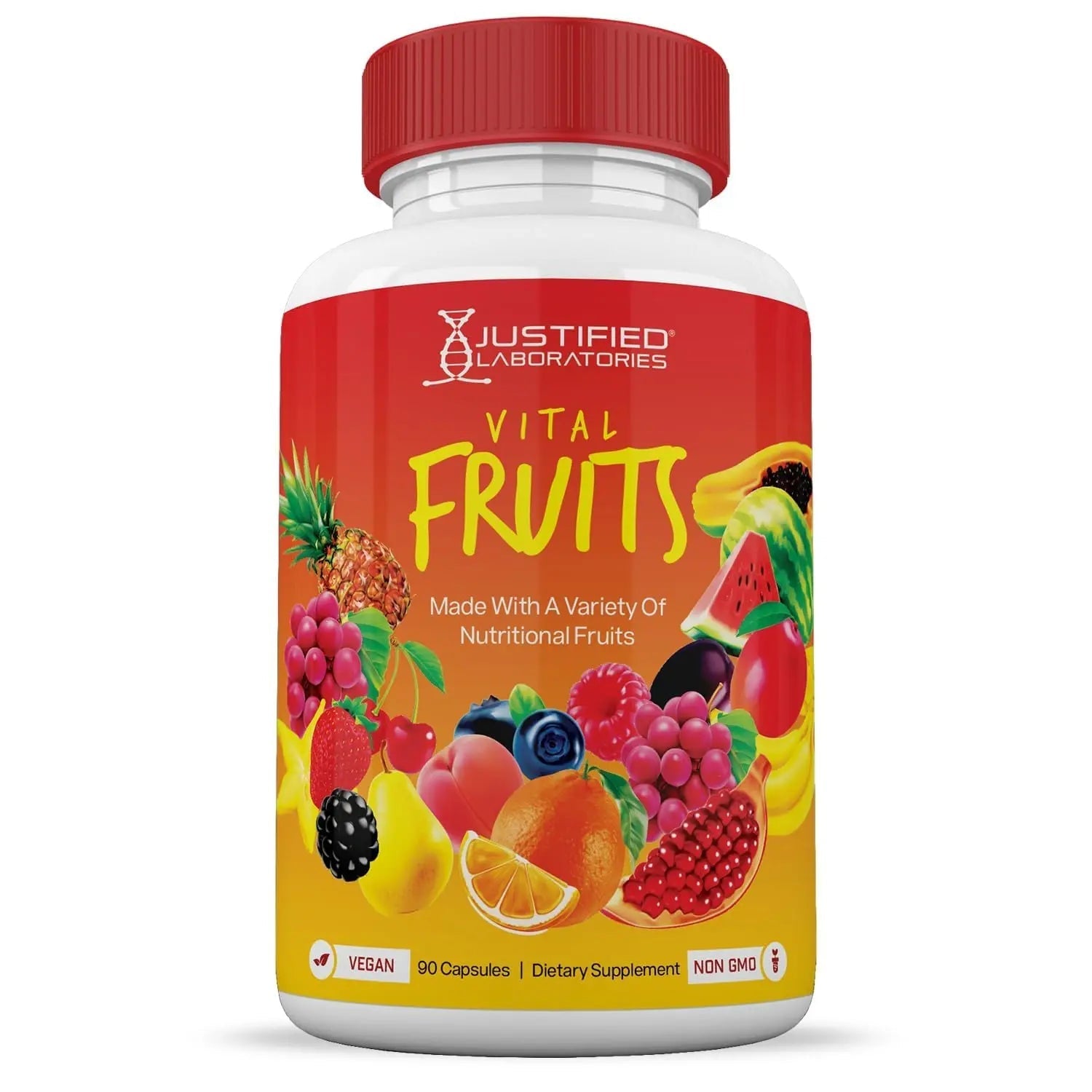 (10 Pack) Vital Fruits and Veggies Supplement Whole Food Red & Green Superfoods Non GMO Vegan Friendly 900 Veggie Capsules 10 Bottles - TrustMedUSA