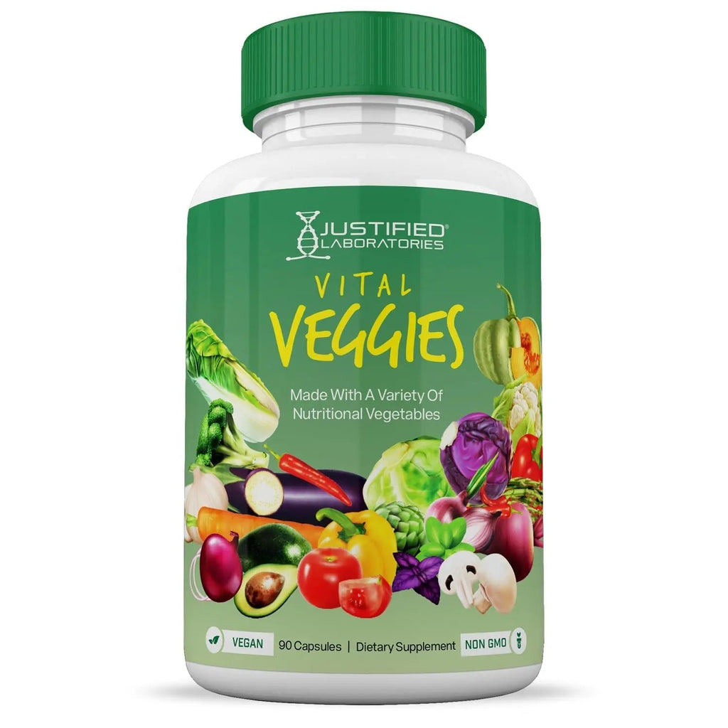 (10 Pack) Vital Fruits and Veggies Supplement Whole Food Red & Green Superfoods Non GMO Vegan Friendly 900 Veggie Capsules 10 Bottles - TrustMedUSA