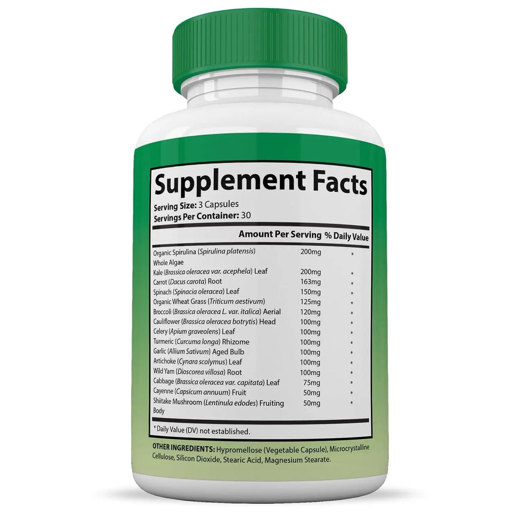 (10 Pack) Vital Fruits and Veggies Supplement Whole Food Red & Green Superfoods Non GMO Vegan Friendly 900 Veggie Capsules 10 Bottles - TrustMedUSA