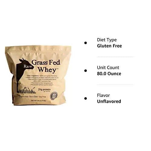 100% Raw Grass Fed Whey - Happy Healthy Cows, COLD PROCESSED Undenatured - TrustMedUSA
