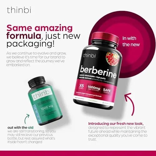 1000mg Berberine Supplement Capsules with Bitter Melon and Banaba Leaf - 30 Servings - TrustMedUSA