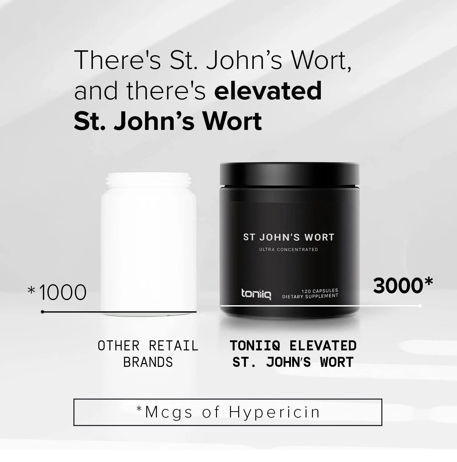 1,000mg Ultra High Strength St. John's Wort Capsules (Non-GMO) - 7X Concentrated - TrustMedUSA