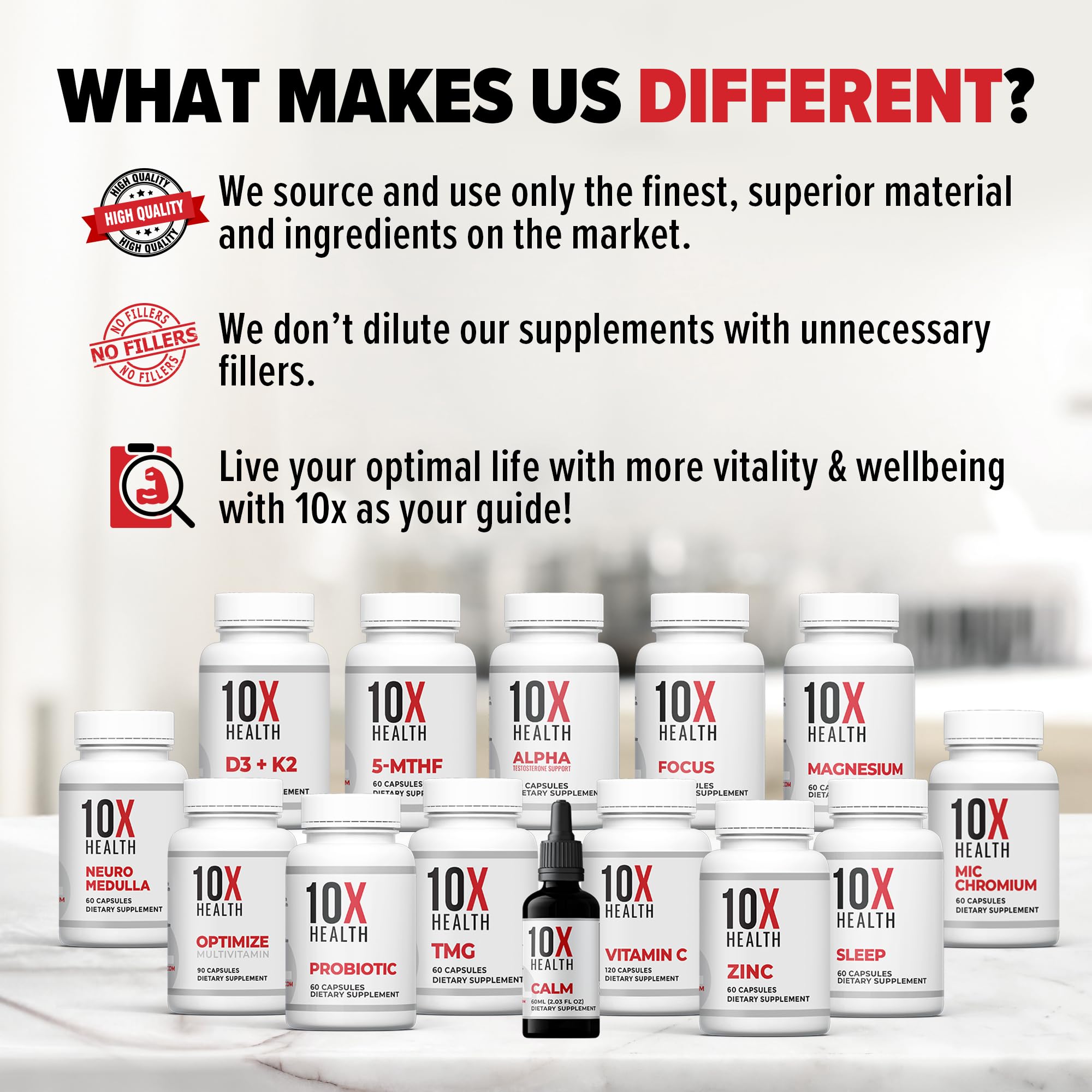 10X Health Vitamin D3 5000 IU & K2 MK7 - Menaquinone 7, High-Potency D3 K2 Vitamin Supplement for Bone Health, Heart and Teeth - 125 mcg Vitamin D & 90 mcg Vitamin K2-60 Capsules - Maple Wellness Supplements