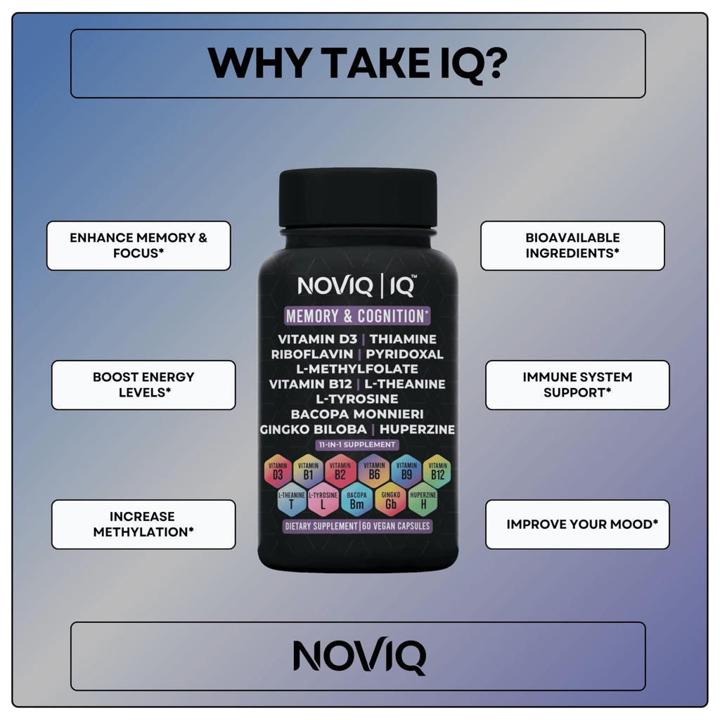 11-in-1 Supplement: Supports Memory & Cognition - 100mg Ginkgo 150mg Bacopa 300mcg Huperzine 200mg L-Theanine 150mg L-Tyrosine & Bioactive B-Complex - TrustMedUSA