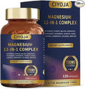 12 in 1 Magnesium Complex 700mg: Magnesium Supplement with Glycinate, Citrate, Malate, Taurate, High Absorption Magnesium for Sleep, Muscle Recovery, Nerve & Heart Support, Vegan, 120 Capsules - TrustMedUSA