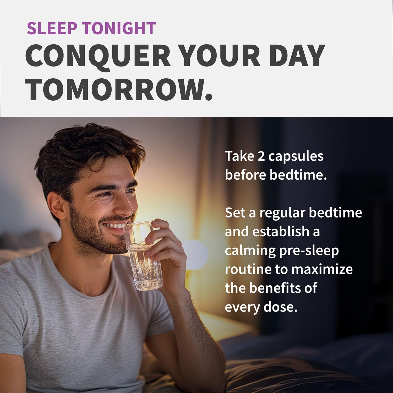 12-in-1 Melatonin Sleep Capsules - Natural Sleep Aids for Adults with Melatonin 5mg and Magnesium Glycinate 500mg, Sleep Aid with Ashwagandha, L Theanine, Valerian Root, GABA, 5-HTP (90ct, Pack of 1) - TrustMedUSA