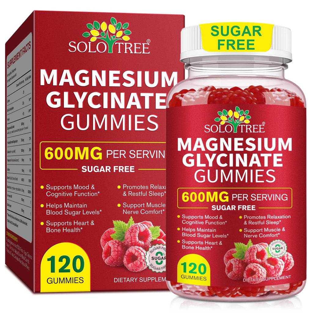 120 Count Magnesium Glycinate Gummies with L-Threonate（600mg Per Serving）,High Absorption Sugar Free Magnesium Potassium Supplement for Relaxation, Stress Relief, and Sleep Support for Adults & Kids - TrustMedUSA