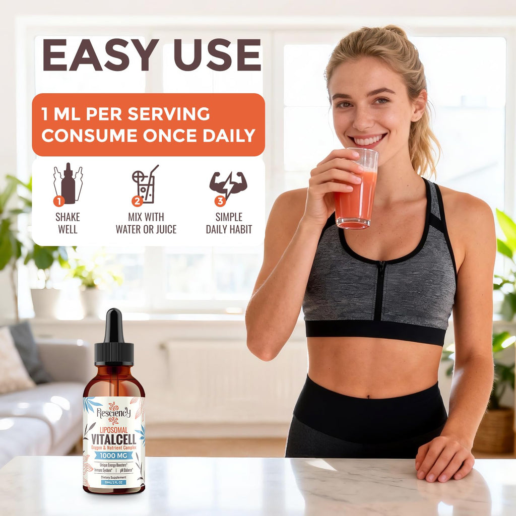 13-in-1 Liquid Oxygen Boost & Nutrient Supplement, Liposomal Optimized-Delivery Blend with Trace Minerals, Amino Acids, CoQ10, B Vitamins & Fulvic Acid, Daily Wellness Liquid Oxygen Drops, 2 fl oz - TrustMedUSA