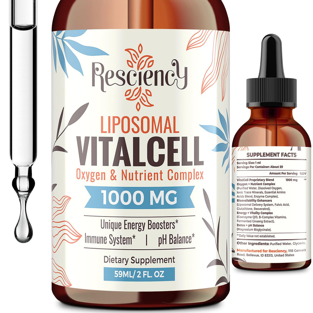 13-in-1 Liquid Oxygen Boost & Nutrient Supplement, Liposomal Optimized-Delivery Blend with Trace Minerals, Amino Acids, CoQ10, B Vitamins & Fulvic Acid, Daily Wellness Liquid Oxygen Drops, 2 fl oz - TrustMedUSA