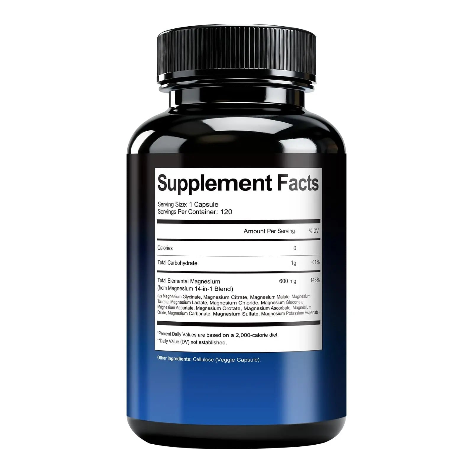 14-in-1 Magnesium Complex Supplement, 1200mg Elemental Magnesium Glycinate, Citrate, Malate, Taurate - Magnesium Complex for Women Nerves, Bone & Heart Health | Non-GMO - TrustMedUSA