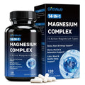 14-in-1 Magnesium Complex Supplement, 1200mg Elemental Magnesium Glycinate, Citrate, Malate, Taurate - Magnesium Complex for Women Nerves, Bone & Heart Health | Non-GMO - TrustMedUSA