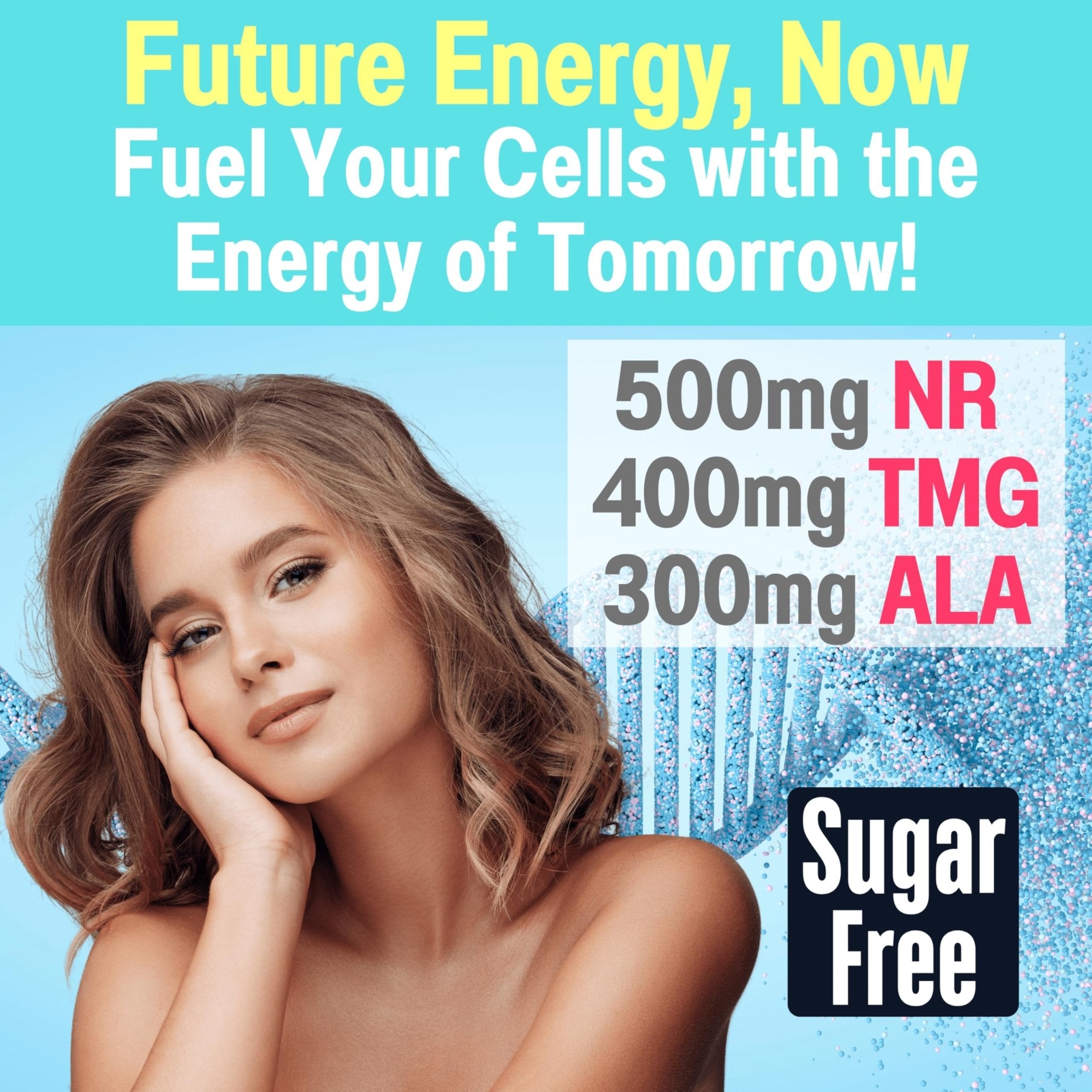 1500mg NAD+ Sugar Free Gummies | NAD + Plus NR TMG ALA Trans-Resveratrol Fisetin Supplements | Nicotinamide Riboside Trimethylglycine Alpha Lipoic Acid Betaine Pills Capsules Tincture Supplement Alt - TrustMedUSA