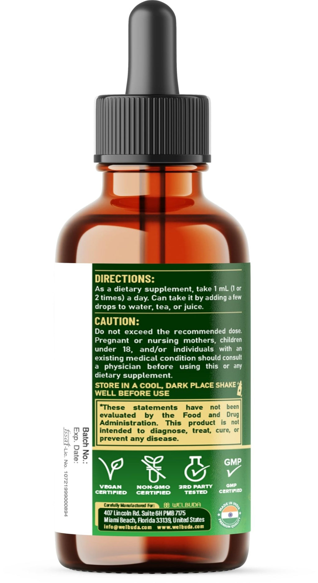17in1 Rhodiola Rosea Liquid Supplement with Ashwagandha, Magnesium Glycine, L-Theanine, Vitamin C, Vitamin D3, Vitamin K2, Ginkgo, Turmeric, Holy Basil and More - 1 FL Oz - 60 Day Supply - TrustMedUSA