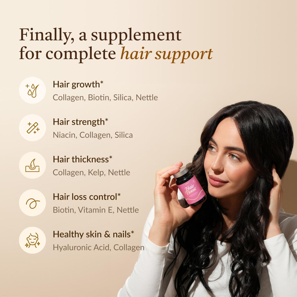 18-in-1 Hair Growth Supplement | Collagen, Hyaluronic Acid, Nettle, Silica, Biotin, Grape Seed Extract, Bamboo | Stronger, Thicker, Longer Hair – Supports Hair Volume, Shine, Scalp & Nail Health - TrustMedUSA