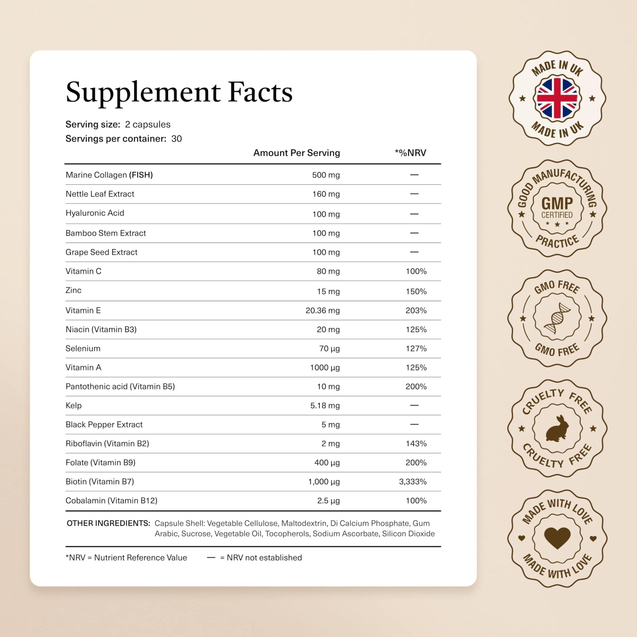 18-in-1 Hair Growth Supplement | Collagen, Hyaluronic Acid, Nettle, Silica, Biotin, Grape Seed Extract, Bamboo | Stronger, Thicker, Longer Hair – Supports Hair Volume, Shine, Scalp & Nail Health - TrustMedUSA