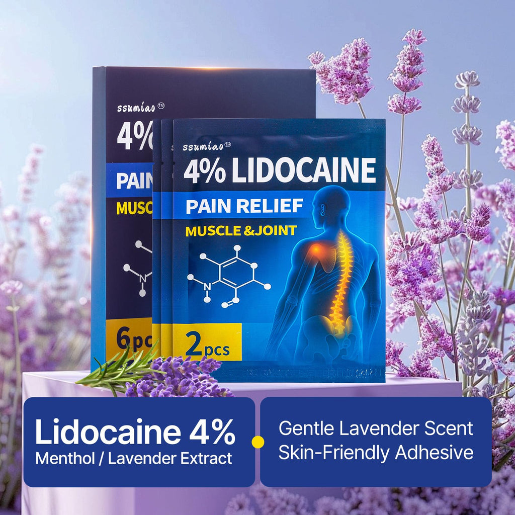 18 pcs Lidocaine Pain Relief Patches 4% - Long-Lasting Hydrogel Pain Patch with Lavender Scent | Flexible & Discreet for Back, Neck, Arthritis, Muscle & Joint Discomfort | (3 Packs) - TrustMedUSA