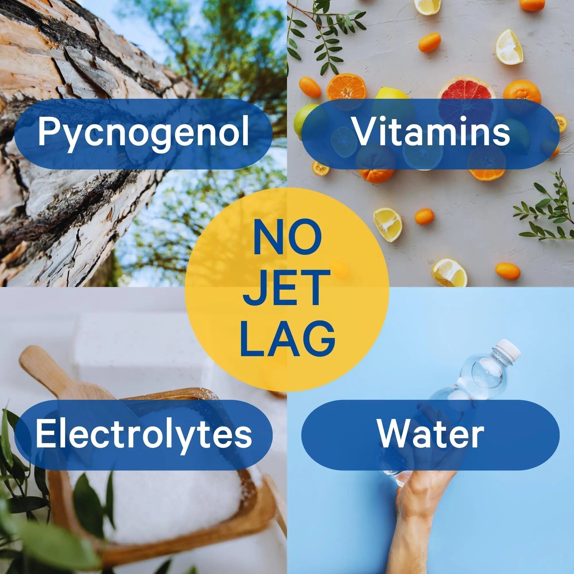 1Above Jet Lag Relief Tablets - Citrus-Flavored Effervescent Multivitamin with Pycnogenol Travel Supplement for Hydration, Energy - TrustMedUSA