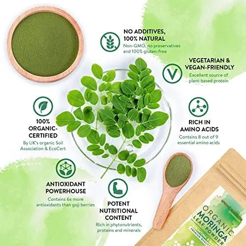 1KG Moringa Superleaf Powder Oleifera 100% Organic Raw Premium Quality Non-GMO - TrustMedUSA