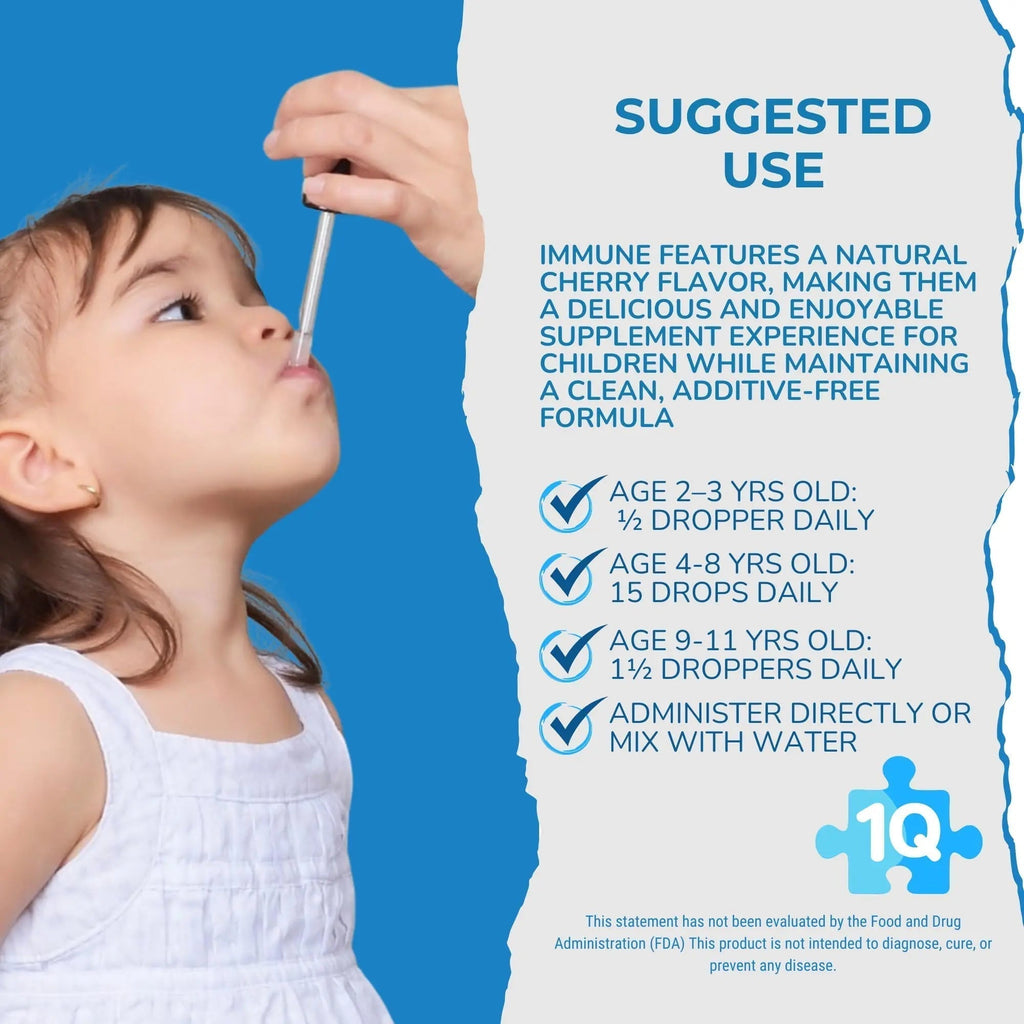 1Q Immune – Liquid Immune Support Supplement for Kids | Elderberry Extract, Turmeric & Acerola Cherry - TrustMedUSA