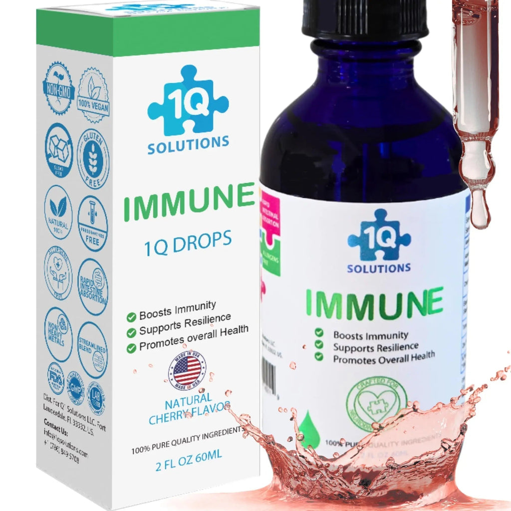 1Q Immune – Liquid Immune Support Supplement for Kids | Elderberry Extract, Turmeric & Acerola Cherry - TrustMedUSA
