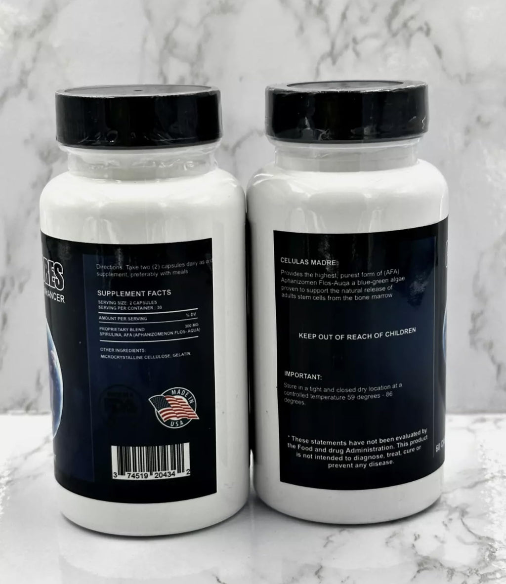 2 Bottles Celulas Madre Supports Joint & Muscles Stem Cell Immune Control 120 Capsules Madre Cell Plus. All Natural Steam Enhancer New - TrustMedUSA