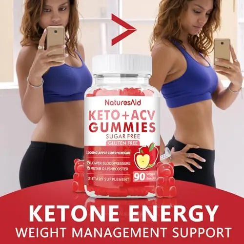 (2 Pack) 180 CT Keto Acv Gummies for Advanced Weight Loss & Belly Fat Burn - Pro - TrustMedUSA