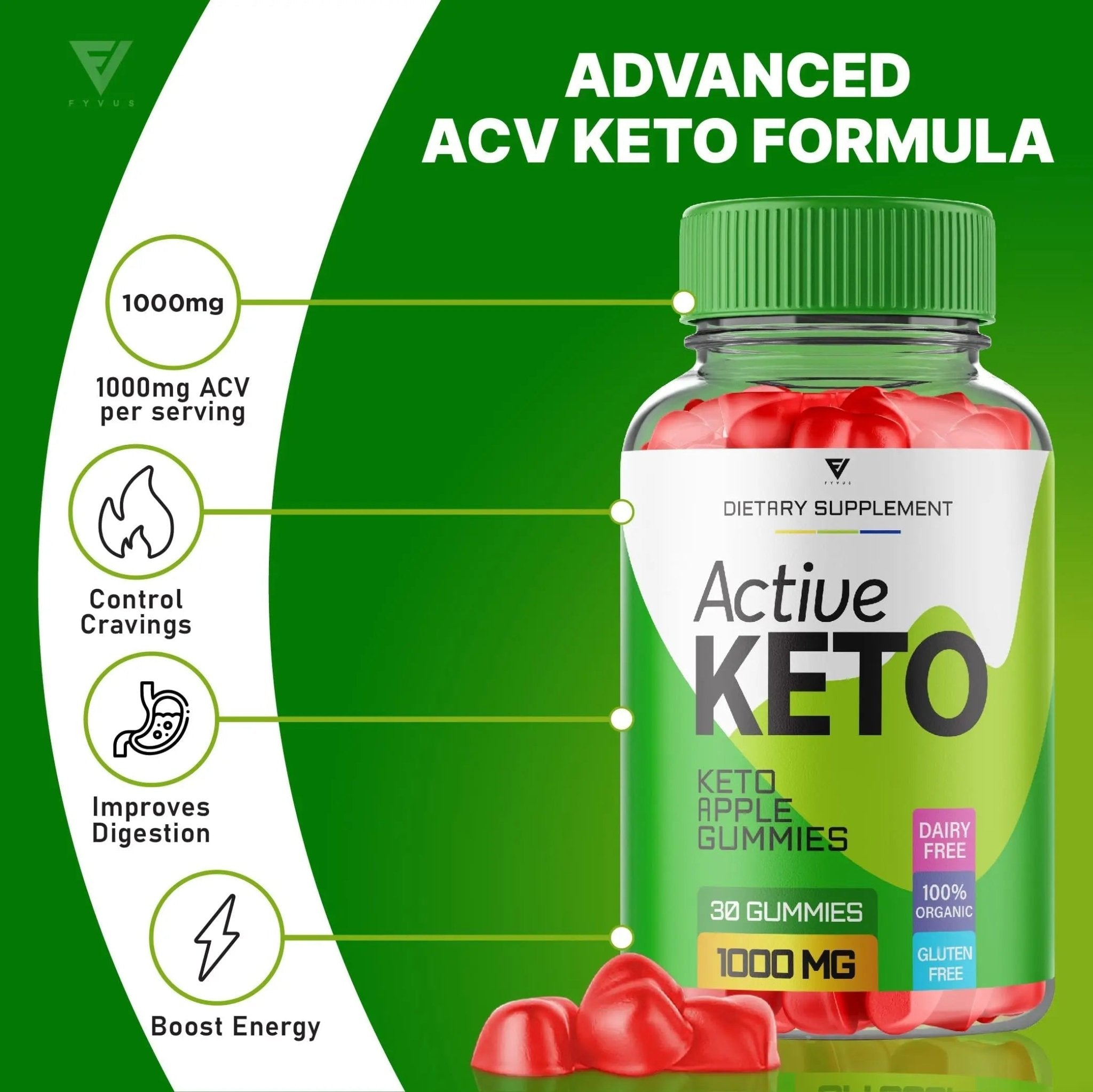 (2 Pack) Active Keto Gummies for Weight Loss Active Keto ACV Gummies Advanced - TrustMedUSA