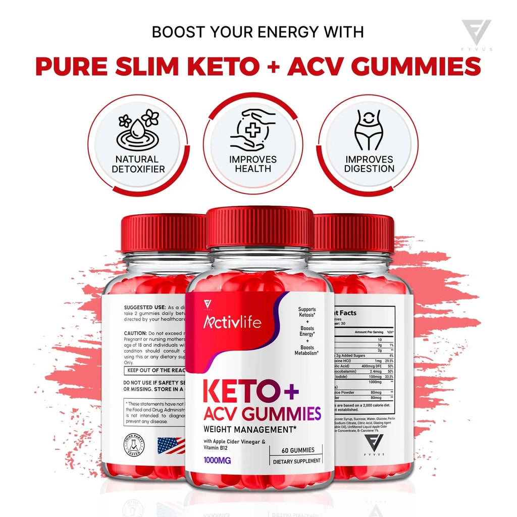 (2 Pack) Activlife Keto ACV Gummies Activelife Keto Advanced, Active Life Keto - TrustMedUSA