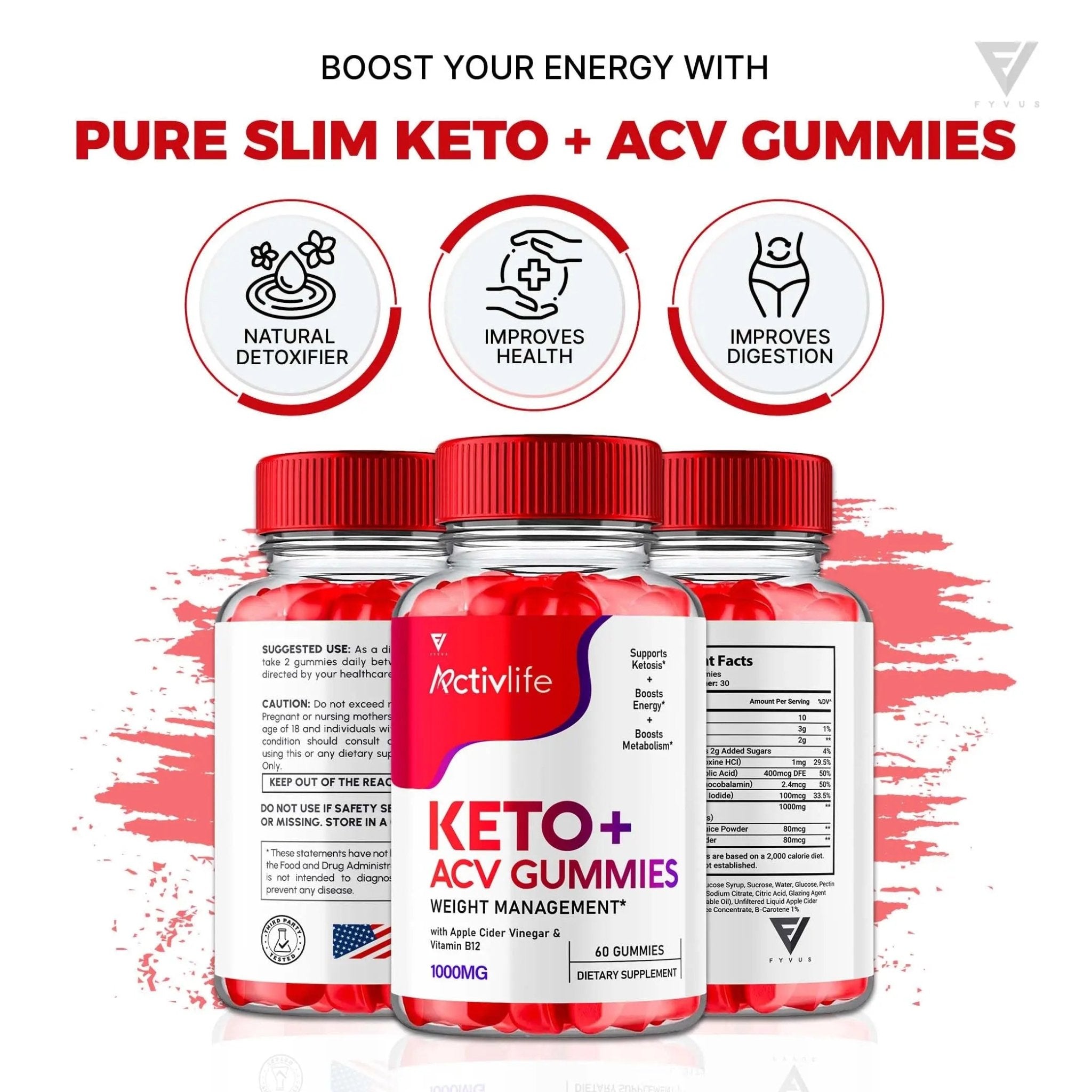 (2 Pack) Activlife Keto ACV Gummies Activelife Keto Advanced, Active Life Keto - TrustMedUSA