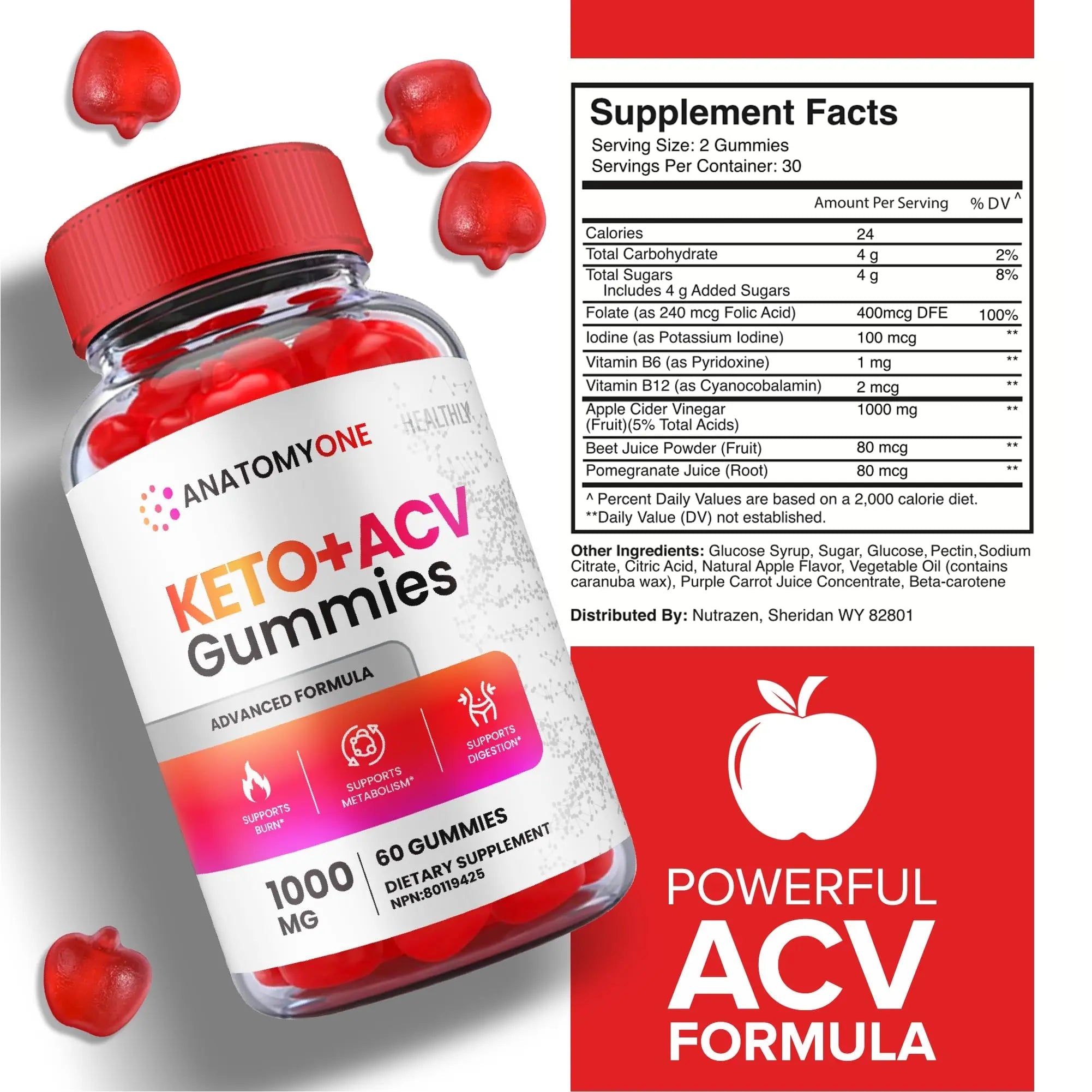 (2 Pack) Anatomy One Keto Gummies, Anatomy One Keto Acv Gummies, Anatomyone Keto - TrustMedUSA