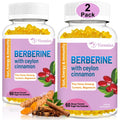 2 Pack Berberine with Ceylon Cinnamon Gummies, 2000mg High Potency Berberine HCI - TrustMedUSA