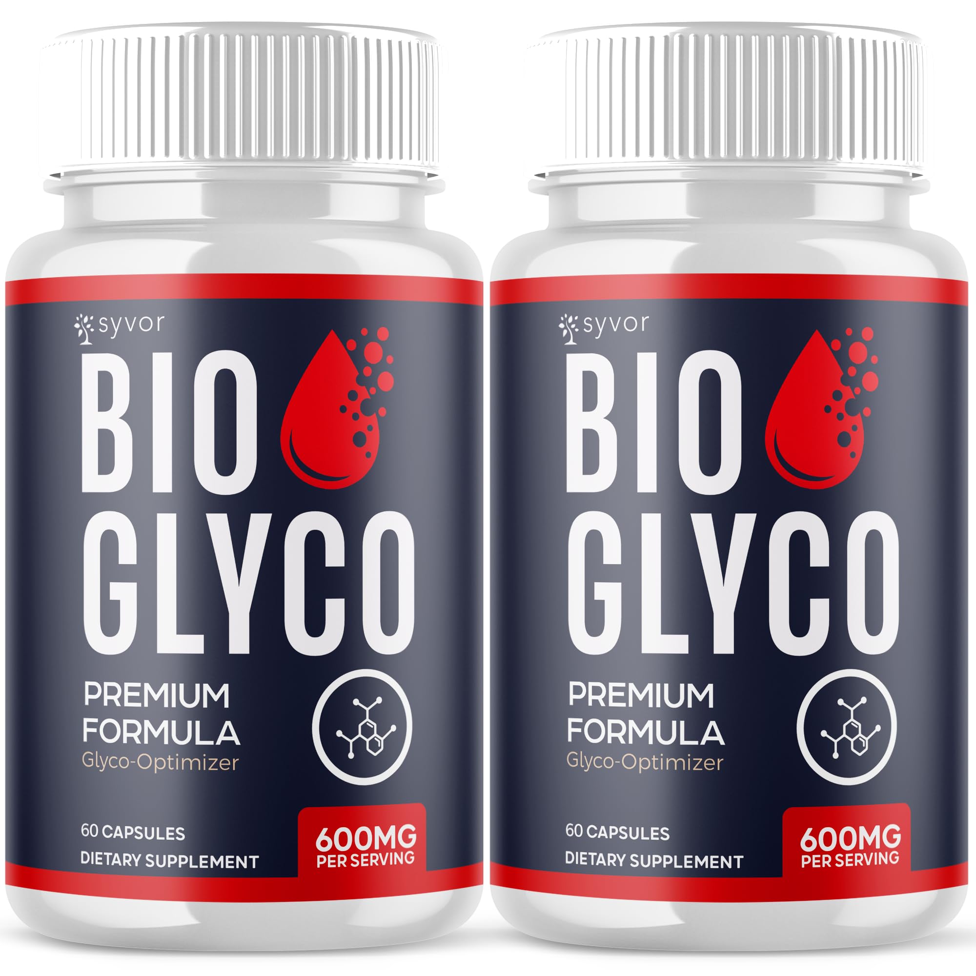 (2 Pack) Bio Glyco Capsules, Official BioGlyco Blood Health Support Pills with All Natural Ingredients, Advanced Blood Optimizer with Maximum Strength Premium Vitamins for Women & Men (120 Capsules) - TrustMedUSA
